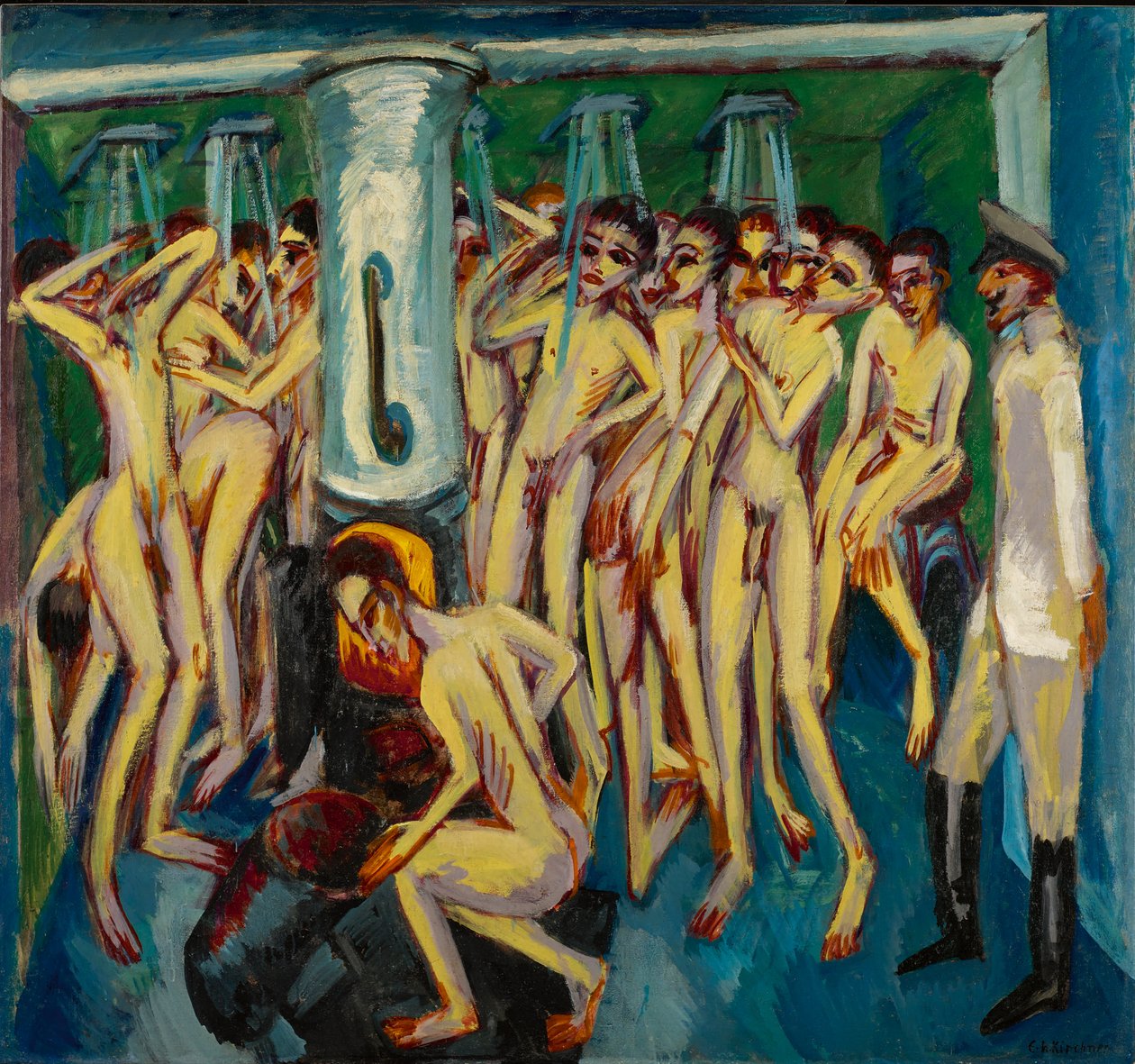 Artylerzyści Żołnierzy, 1915. autorstwa Ernst Ludwig Kirchner