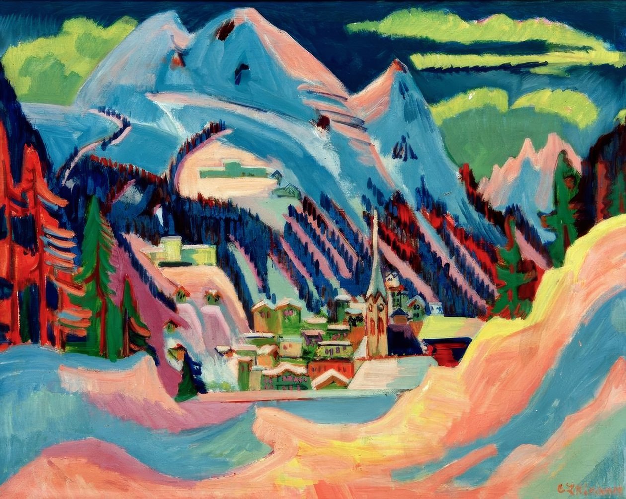 Davos zimą autorstwa Ernst Ludwig Kirchner