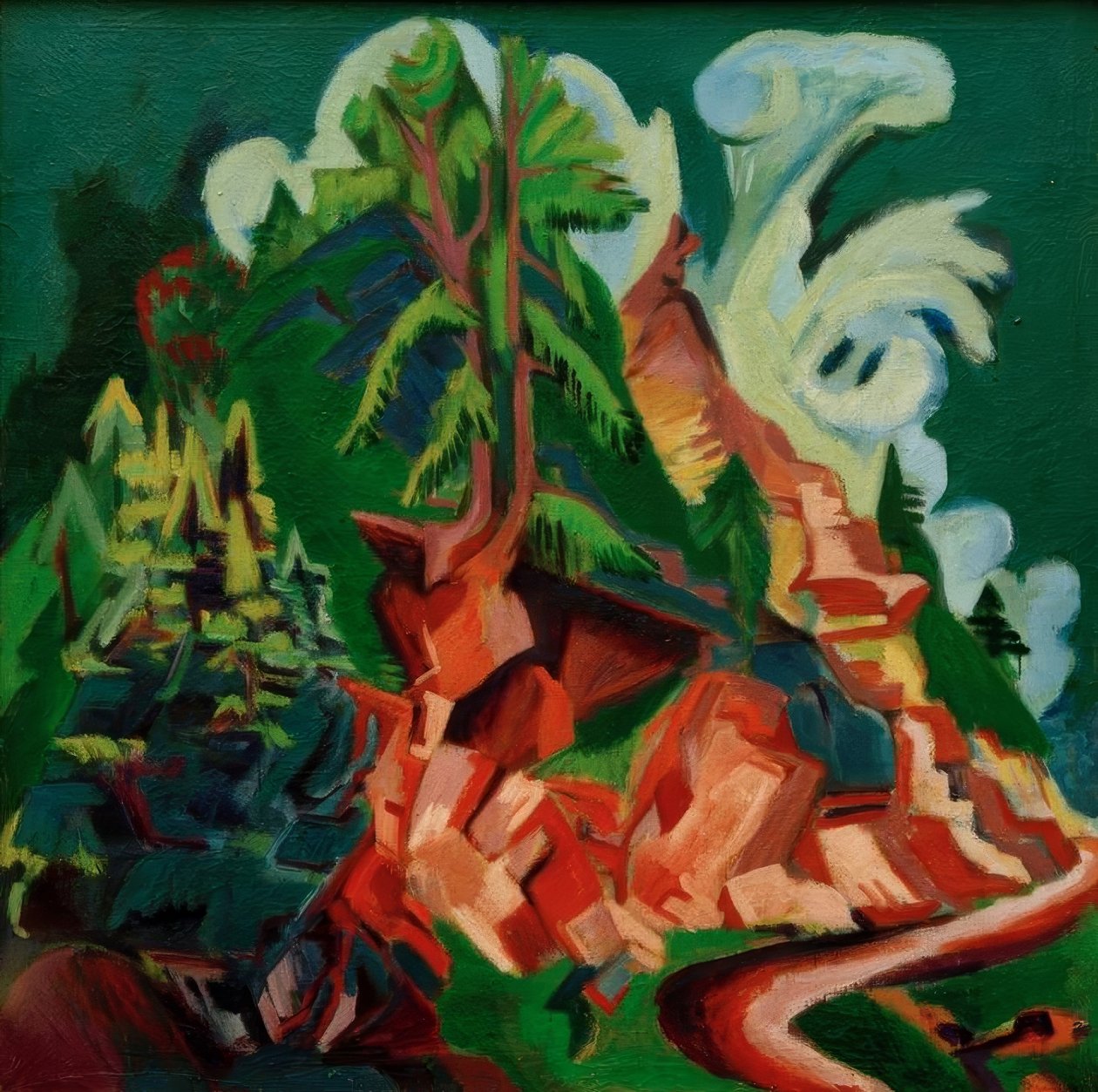 Góra. Droga do Stafel autorstwa Ernst Ludwig Kirchner