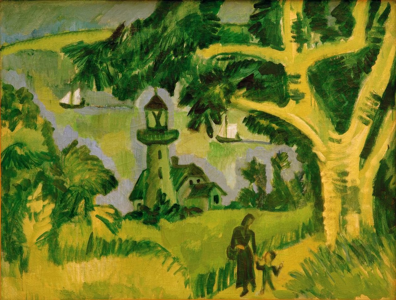 Latarnia morska na Fehmarn autorstwa Ernst Ludwig Kirchner