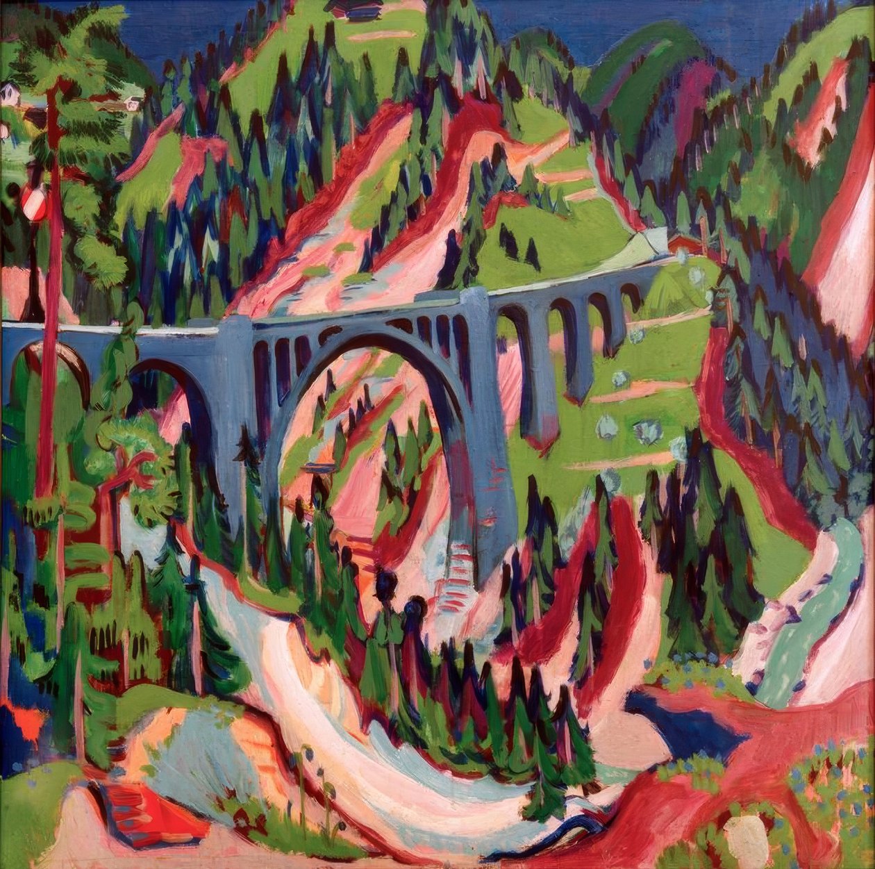 Most przy łąkach autorstwa Ernst Ludwig Kirchner