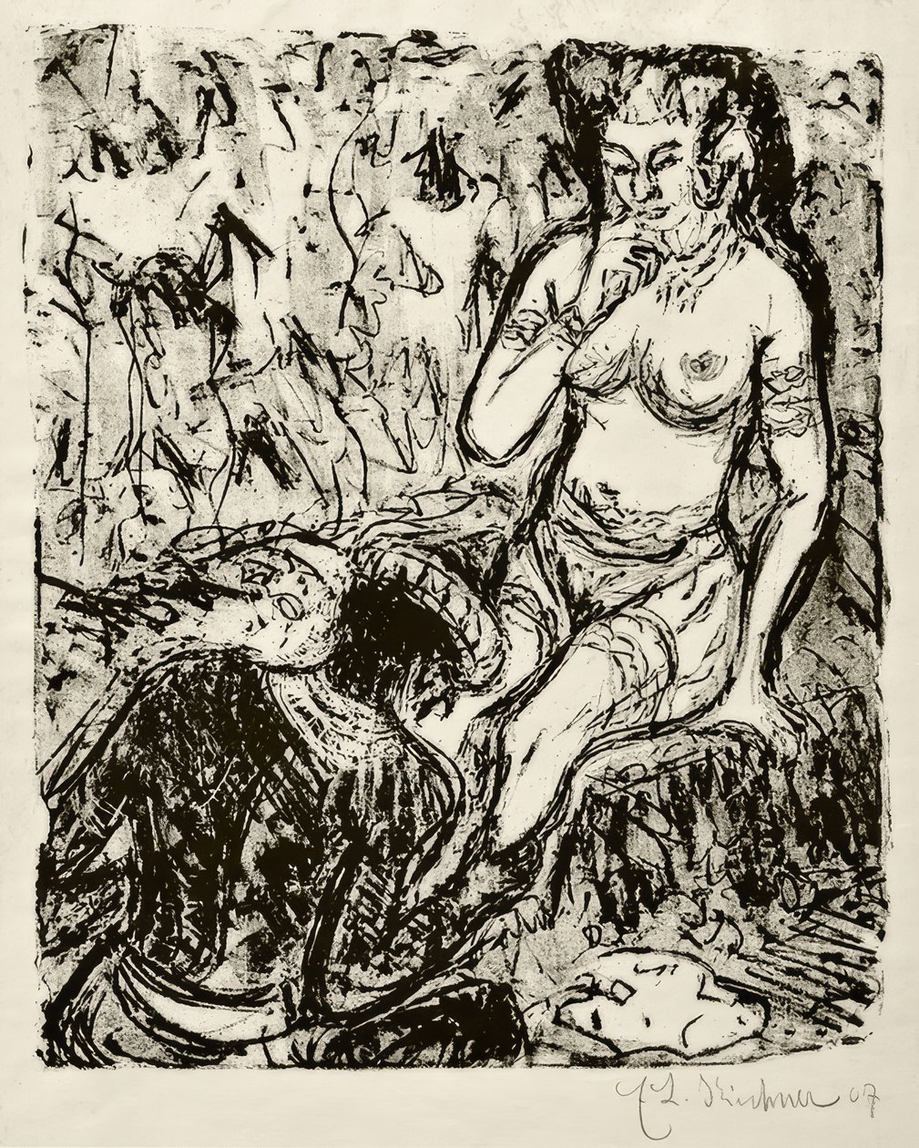 Hołd autorstwa Ernst Ludwig Kirchner