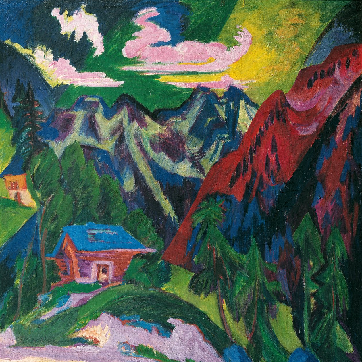 Góry Klosters autorstwa Ernst Ludwig Kirchner