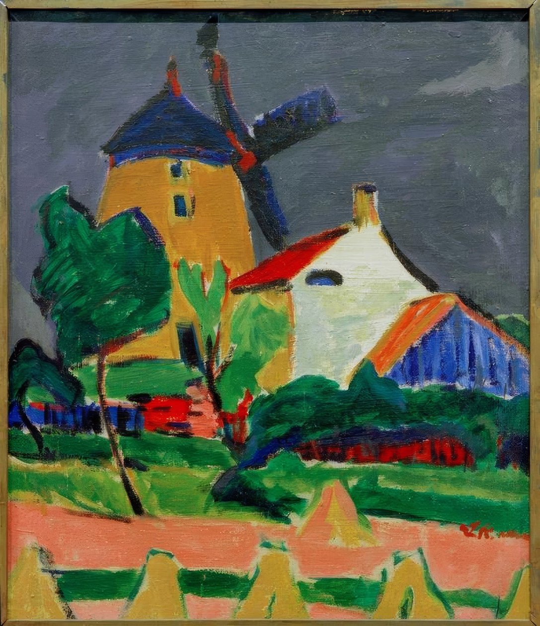 Wiatrak w pobliżu Moritzburg autorstwa Ernst Ludwig Kirchner