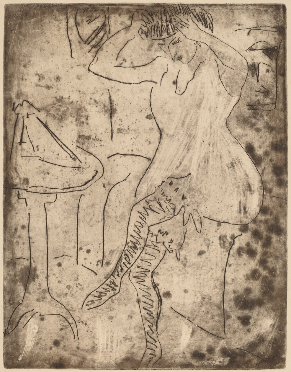 Dodo układa włosy autorstwa Ernst Ludwig Kirchner