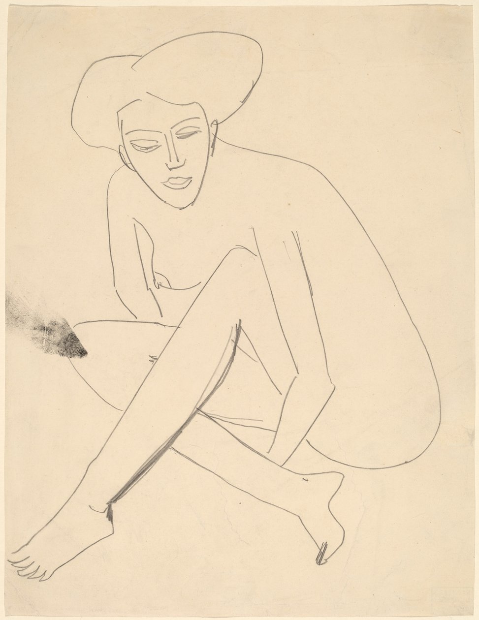 Dodo w pozycji siedzącej autorstwa Ernst Ludwig Kirchner