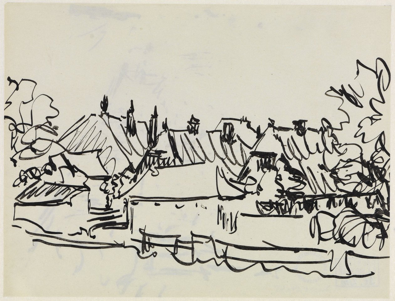 Wieś na Fehmarn autorstwa Ernst Ludwig Kirchner