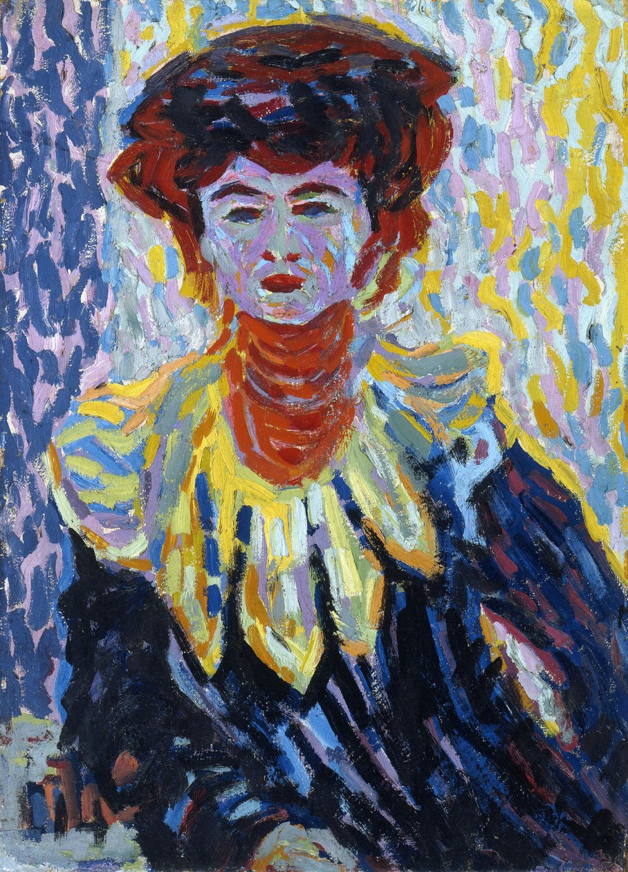 Doris z kołnierzykiem kryzowym, ok. 1930 r. 1906 autorstwa Ernst Ludwig Kirchner