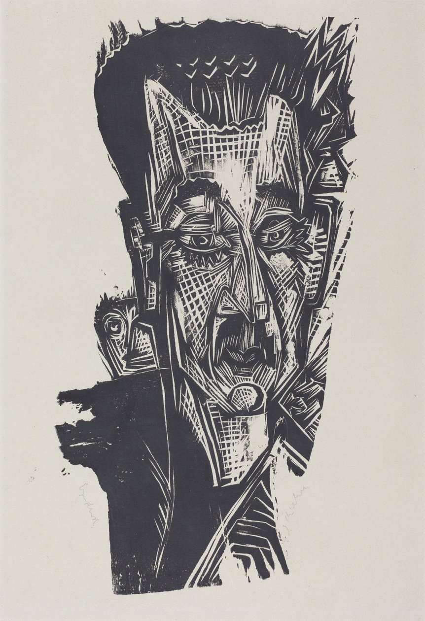 Dr Ludwig Binswanger (studium głowy dr. Ludwiga Binswangera) autorstwa Ernst Ludwig Kirchner