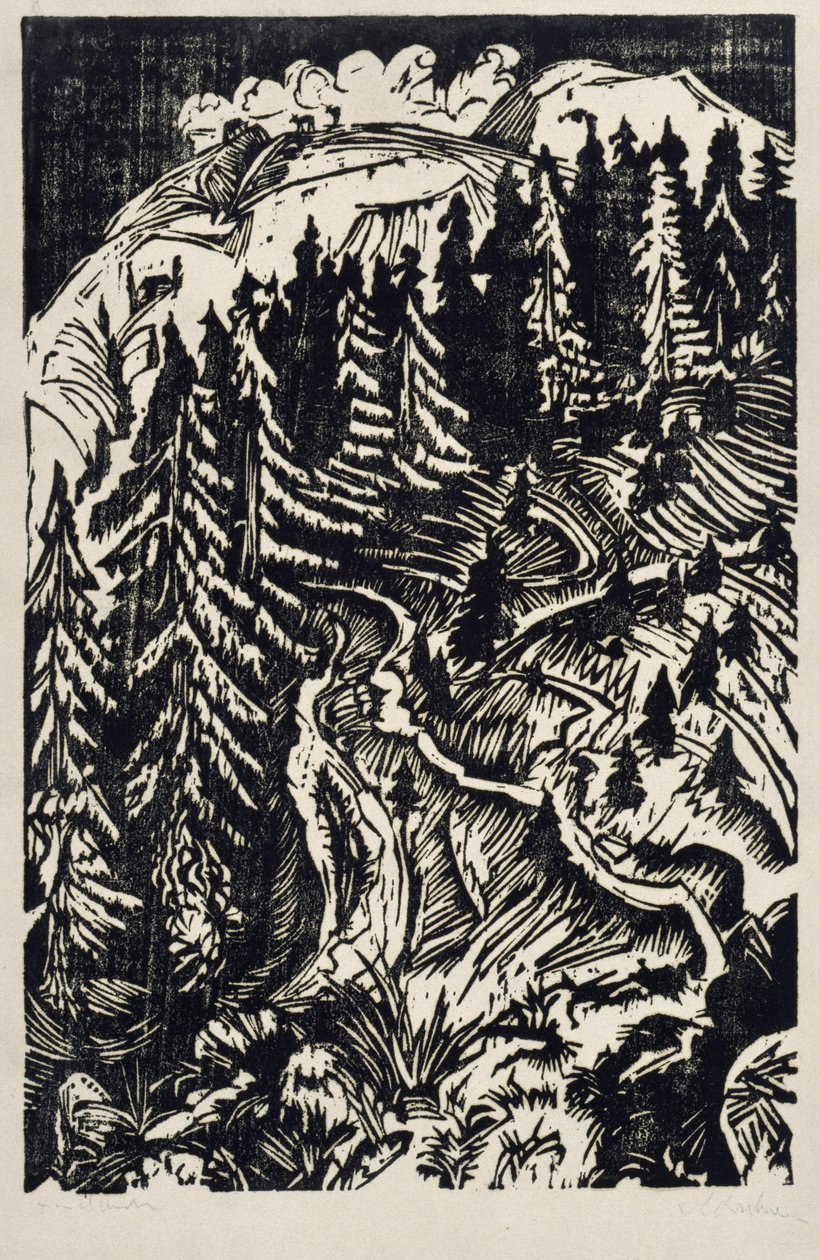 Trzy drogi autorstwa Ernst Ludwig Kirchner