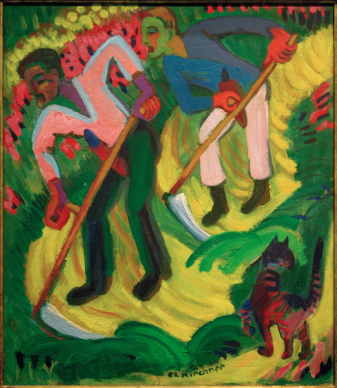 EL Kirchner, Kosiarka, bracia Müller autorstwa Ernst Ludwig Kirchner