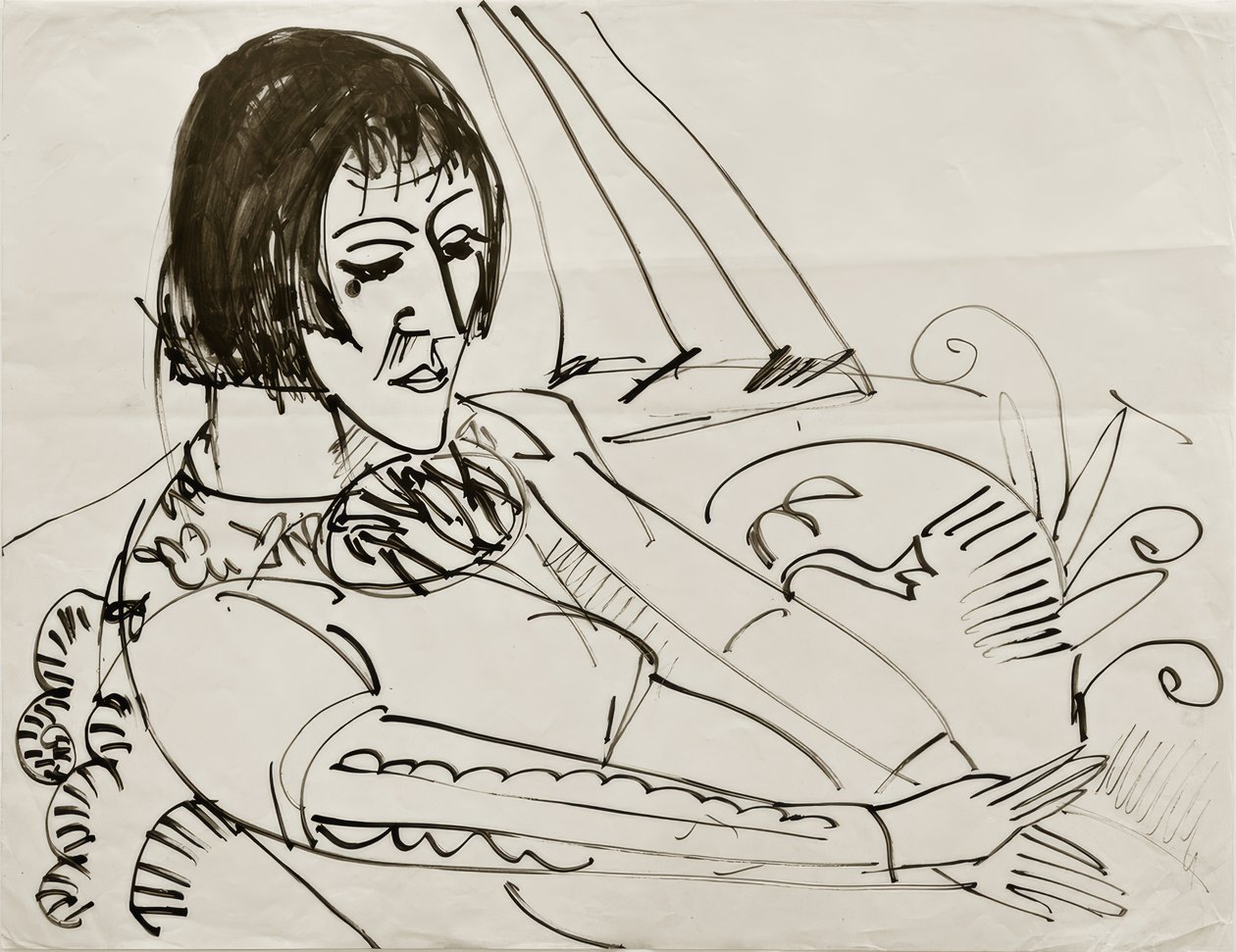 E.L. Kirchner, siedząca kobieta (Erna) autorstwa Ernst Ludwig Kirchner