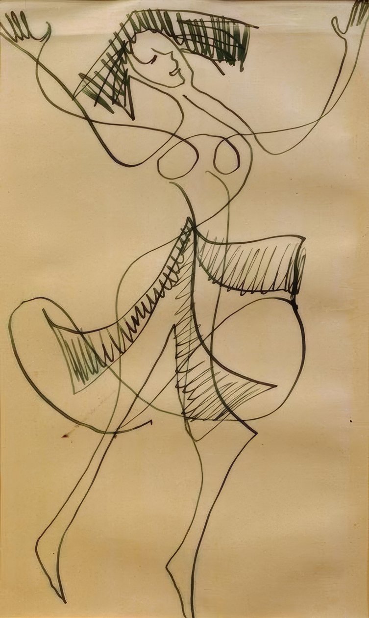 Ekstatyczna tancerka autorstwa Ernst Ludwig Kirchner