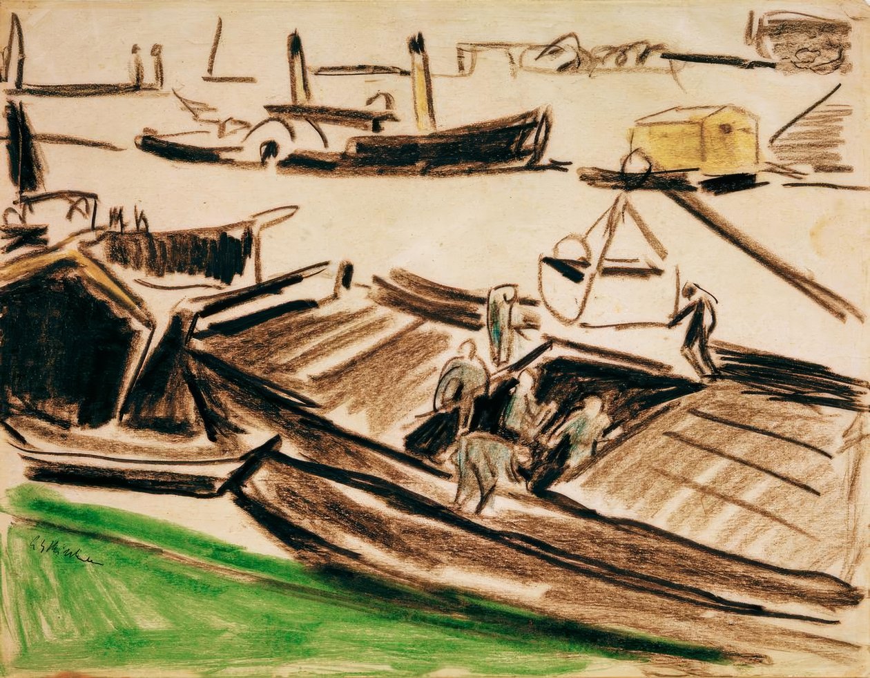 Elbzillen II autorstwa Ernst Ludwig Kirchner