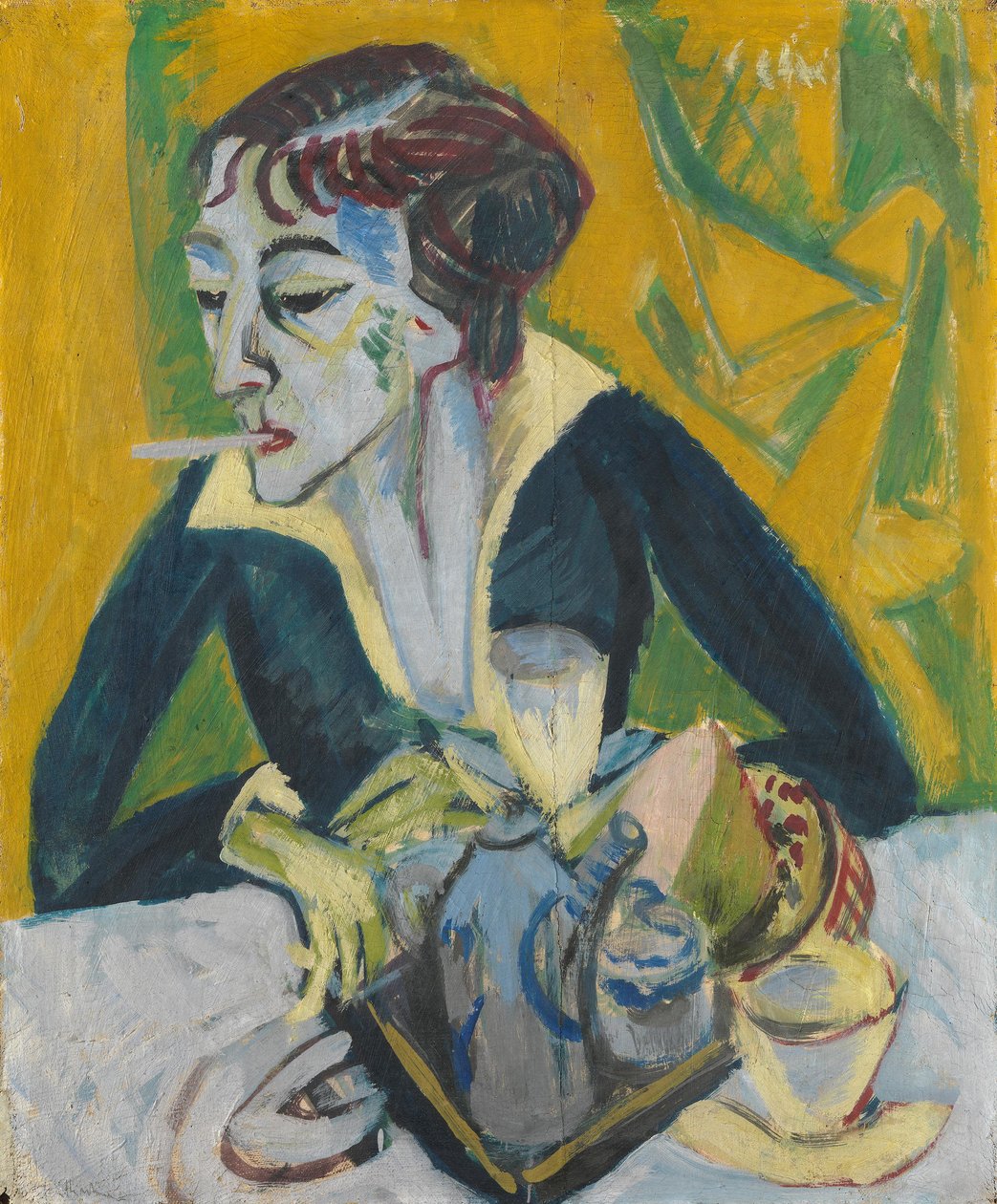 Erna z papierosem autorstwa Ernst Ludwig Kirchner