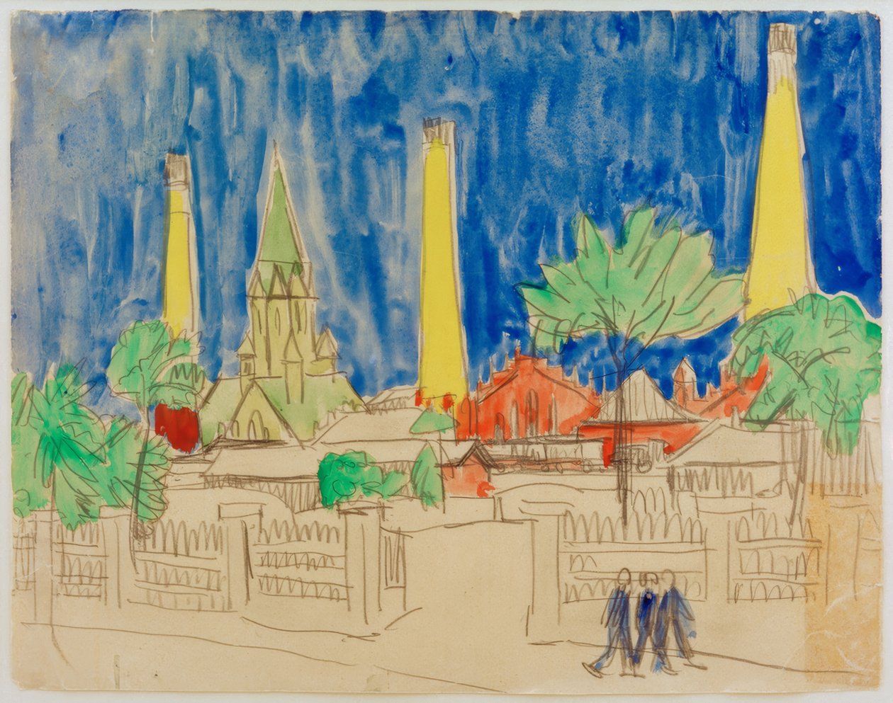 Fabryka w Dreźnie autorstwa Ernst Ludwig Kirchner