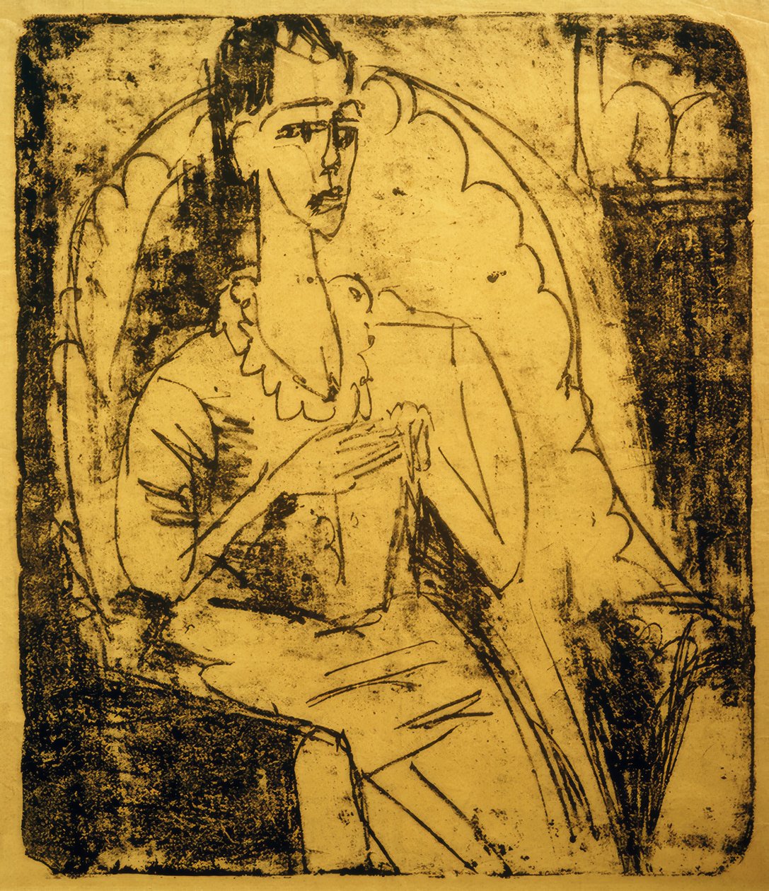 Fanny w fotelu autorstwa Ernst Ludwig Kirchner