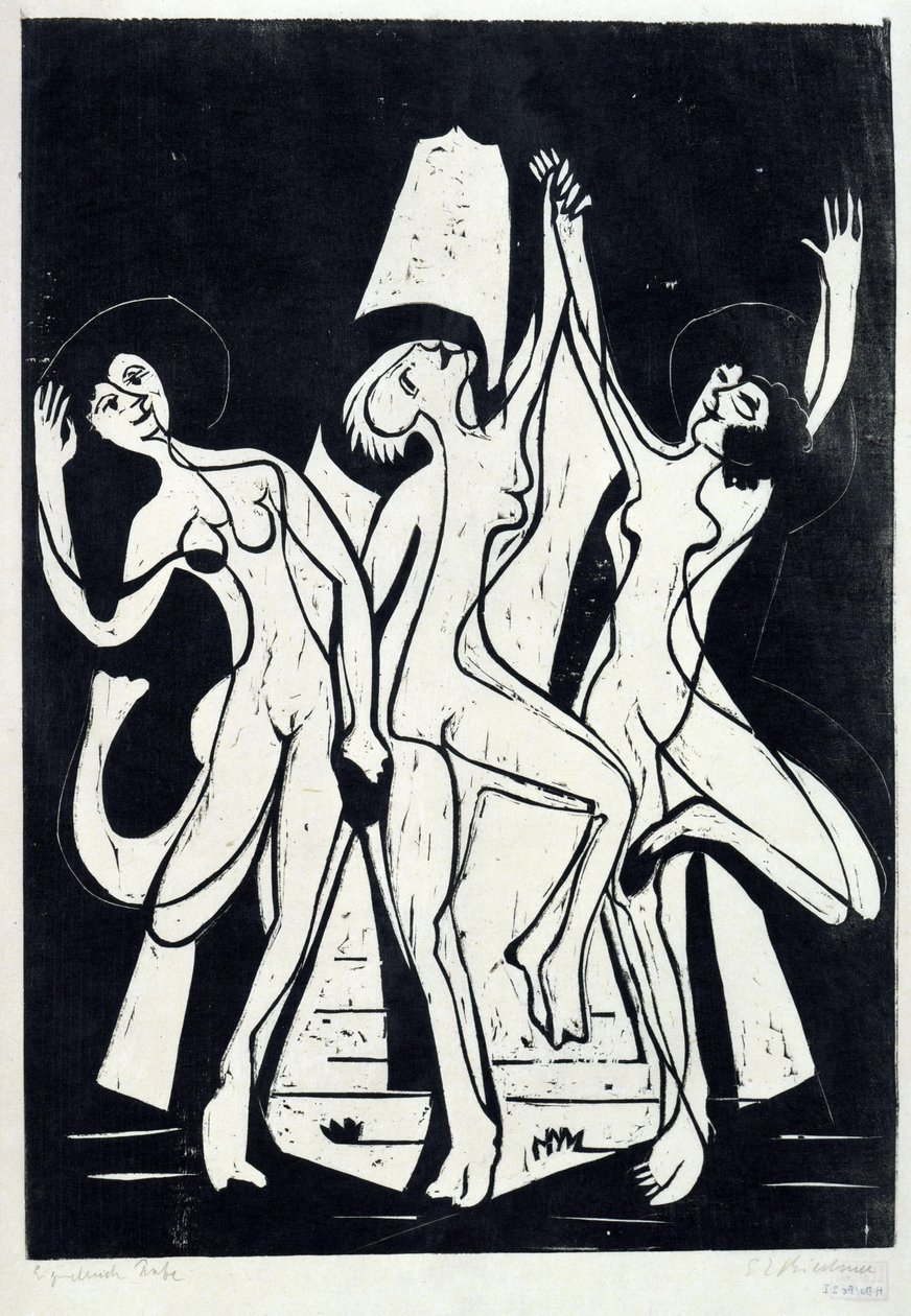 Taniec kolorów autorstwa Ernst Ludwig Kirchner