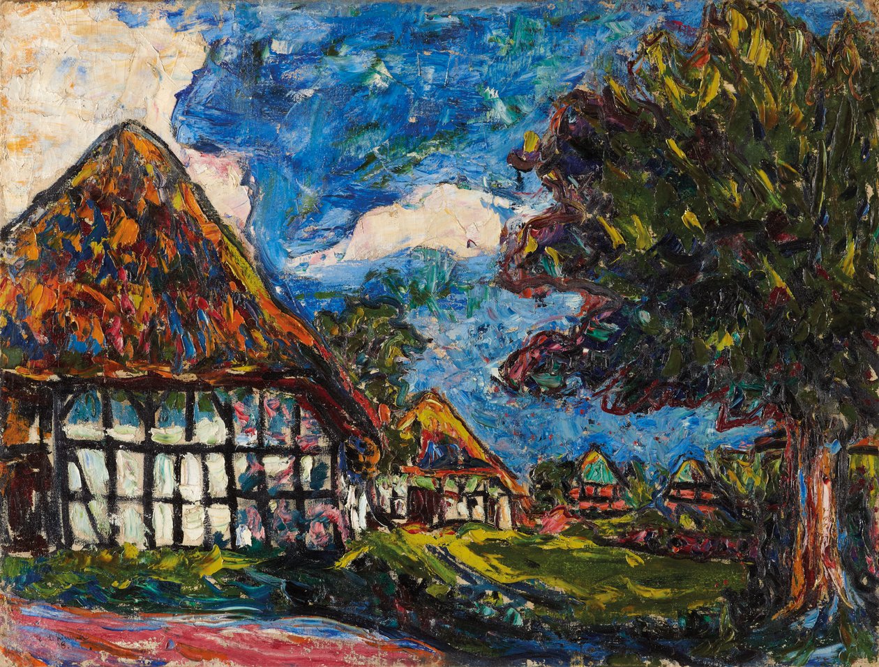 Domy na Fehmarnie autorstwa Ernst Ludwig Kirchner