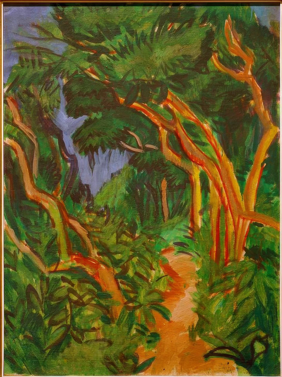 Krajobraz Fehmarn, leśna ścieżka autorstwa Ernst Ludwig Kirchner