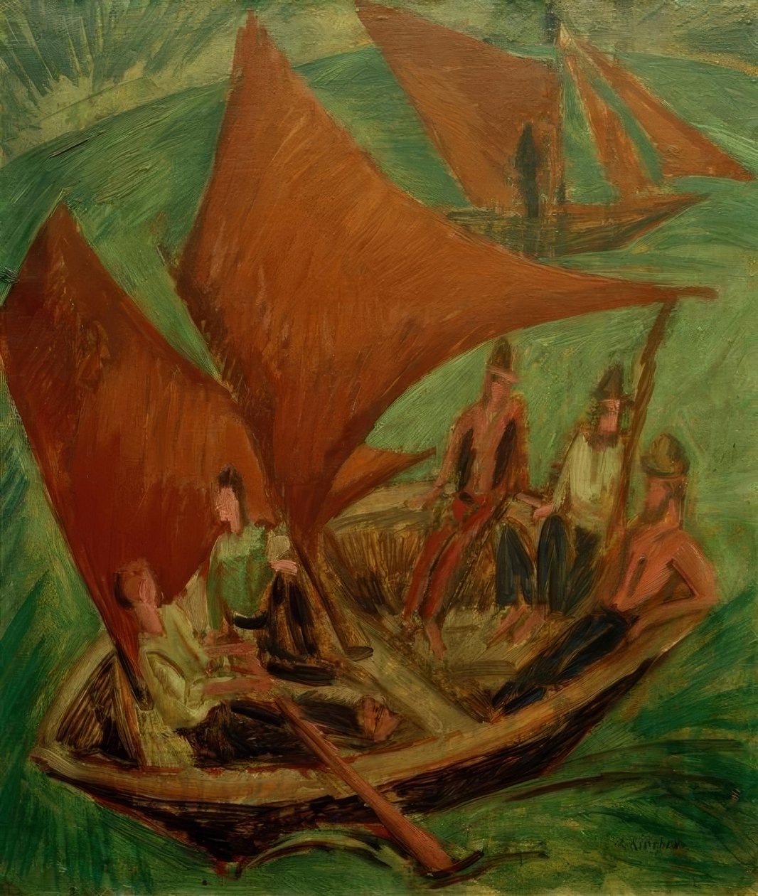 Łodzie rybackie autorstwa Ernst Ludwig Kirchner