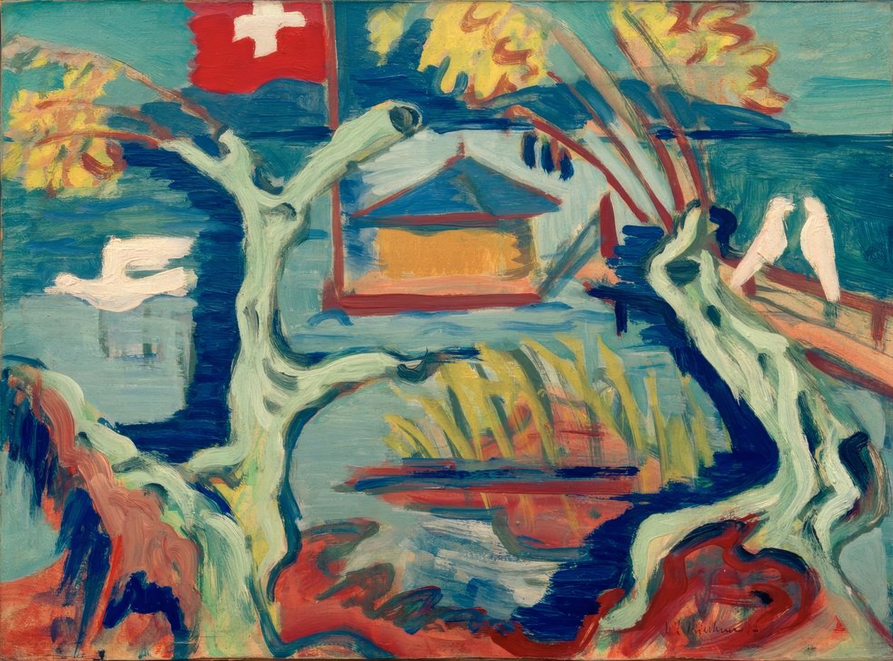 Chata Rybaka nad Jeziorem Bodeńskim autorstwa Ernst Ludwig Kirchner