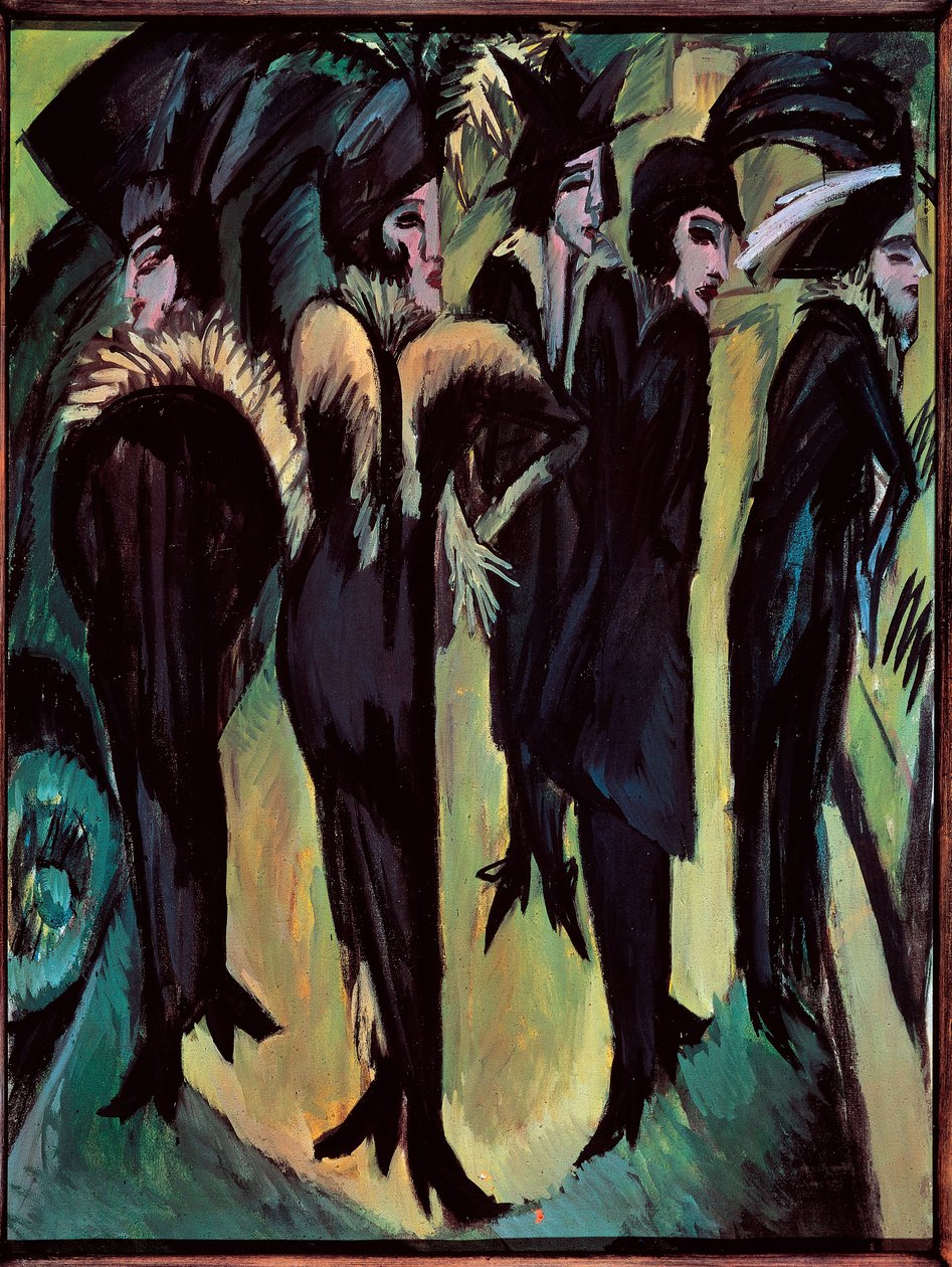 Pięć kobiet na ulicy autorstwa Ernst Ludwig Kirchner
