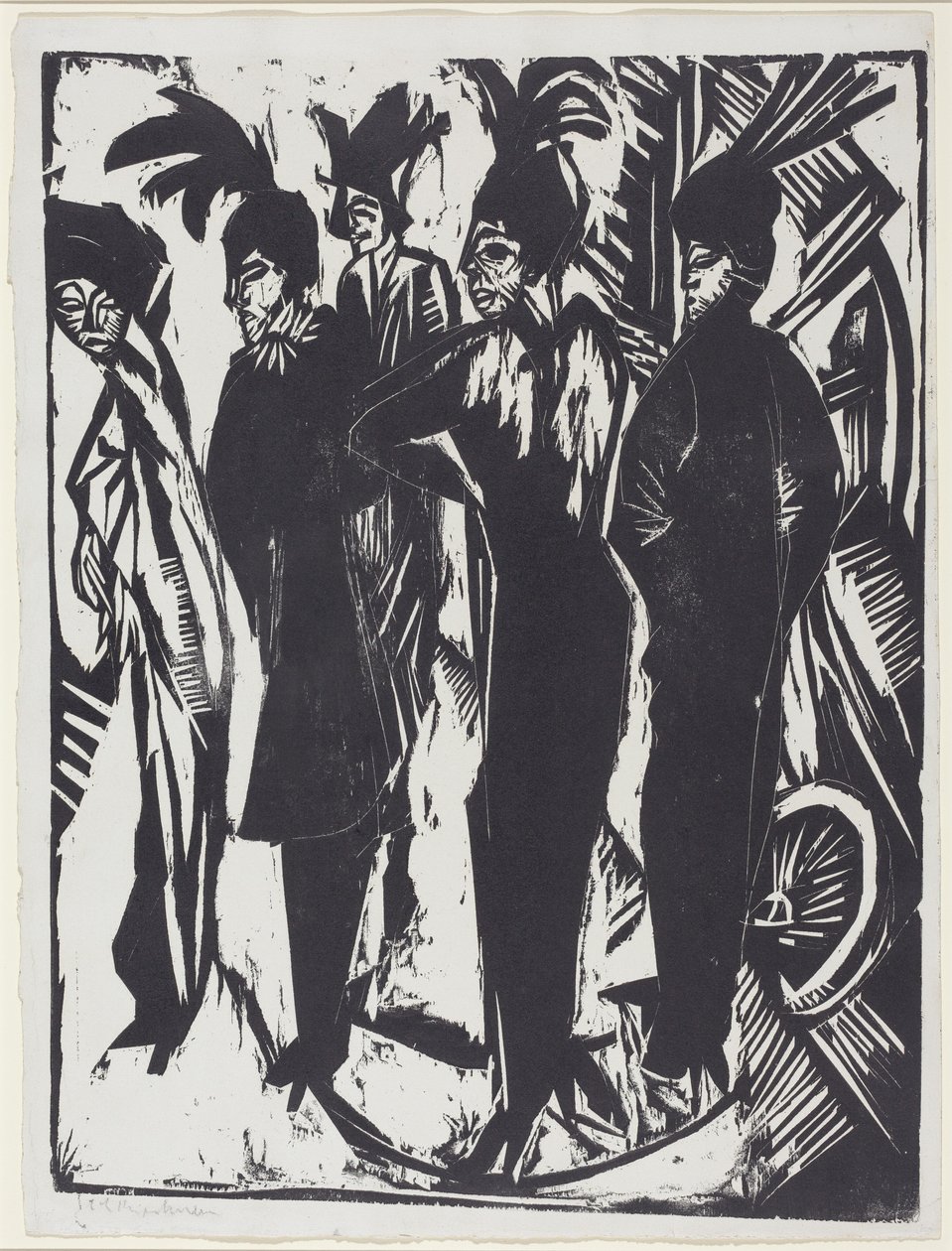 Pięć kobiet na ulicy autorstwa Ernst Ludwig Kirchner