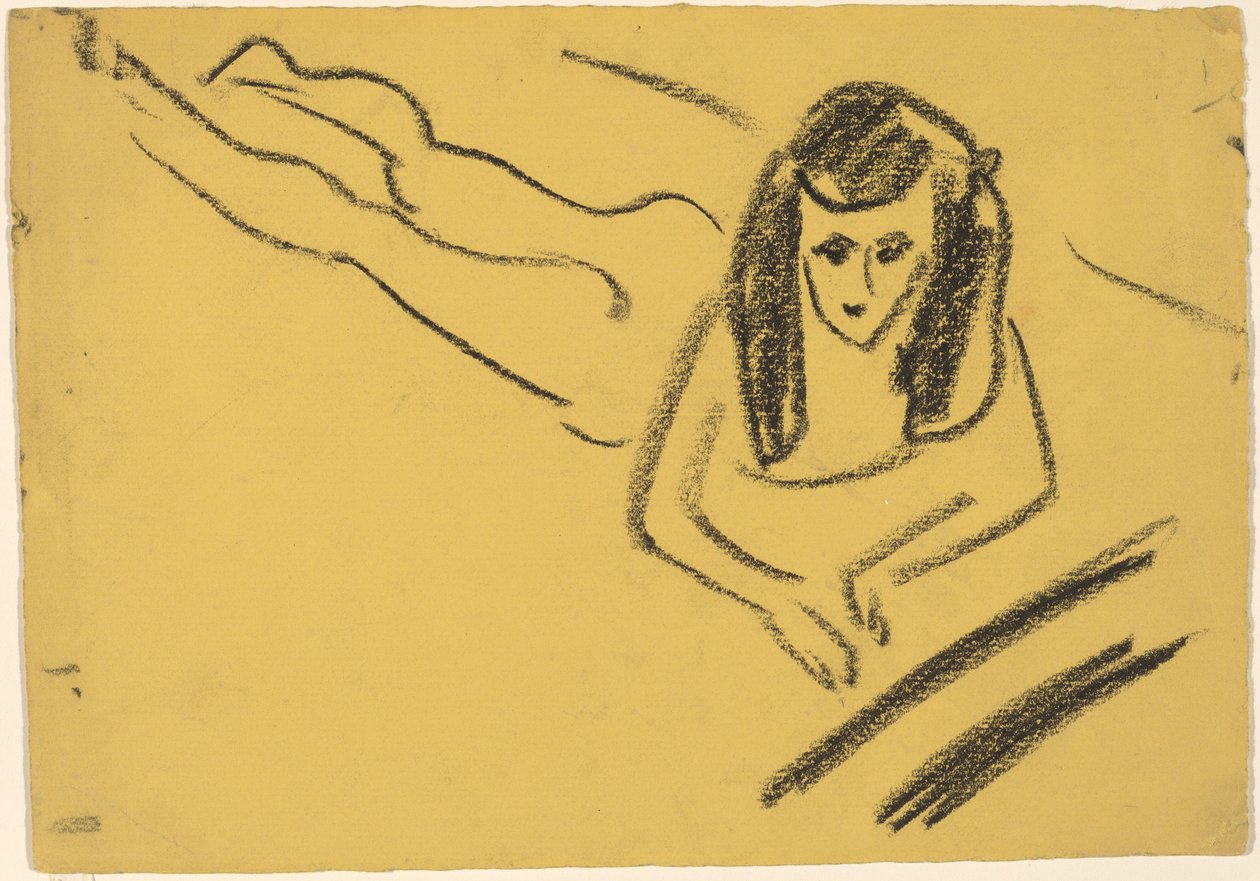 Fränzi leżący autorstwa Ernst Ludwig Kirchner