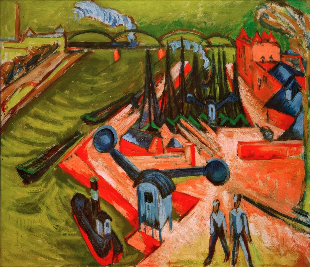 Frankfurter Westhafen autorstwa Ernst Ludwig Kirchner