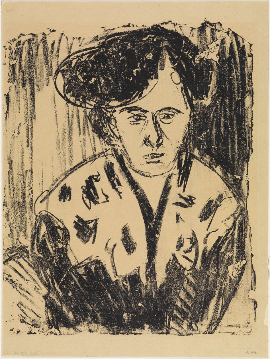 Kobieta w koronkowym kołnierzyku autorstwa Ernst Ludwig Kirchner
