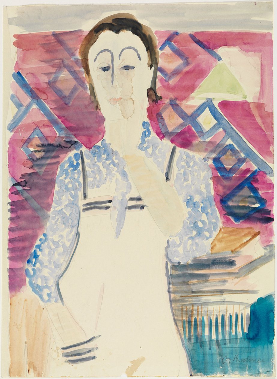 Kobieta w fartuchu (Erna Kirchner) autorstwa Ernst Ludwig Kirchner
