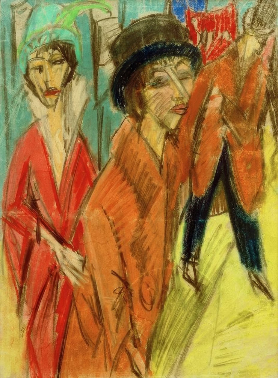Kobiety na ulicy autorstwa Ernst Ludwig Kirchner