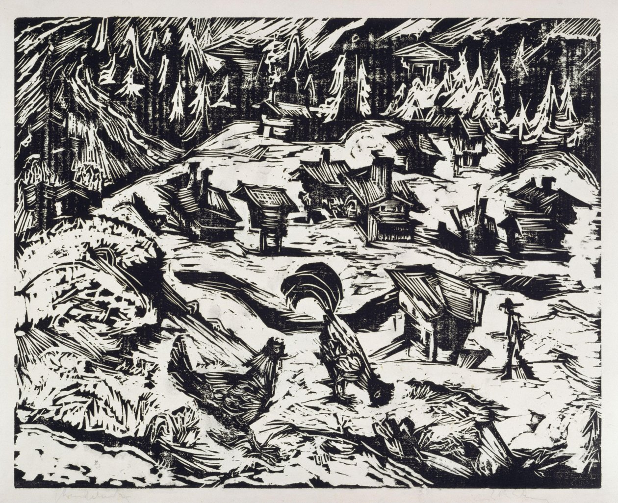 Kościół Mariacki autorstwa Ernst Ludwig Kirchner