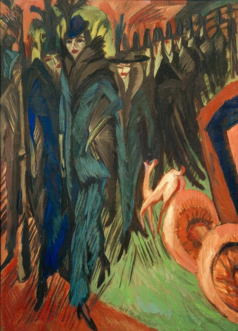 Friedrichstrasse, Berlin autorstwa Ernst Ludwig Kirchner