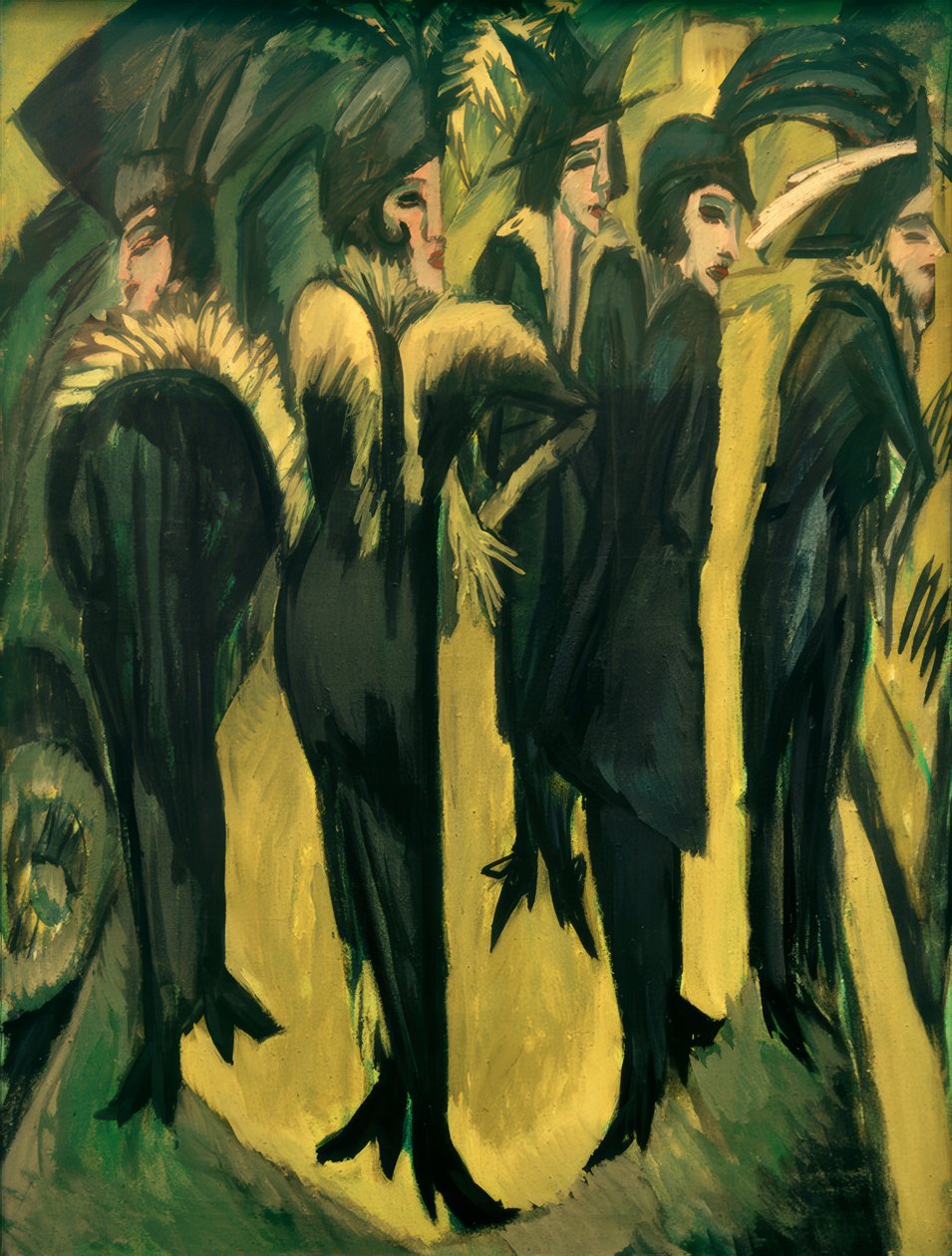 Pięć kobiet na ulicy autorstwa Ernst Ludwig Kirchner