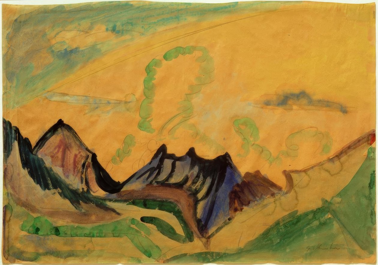 Górski krajobraz autorstwa Ernst Ludwig Kirchner