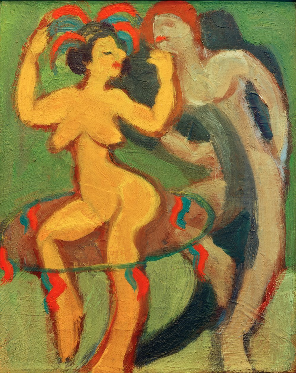 Żółta tancerka z szarym partnerem autorstwa Ernst Ludwig Kirchner