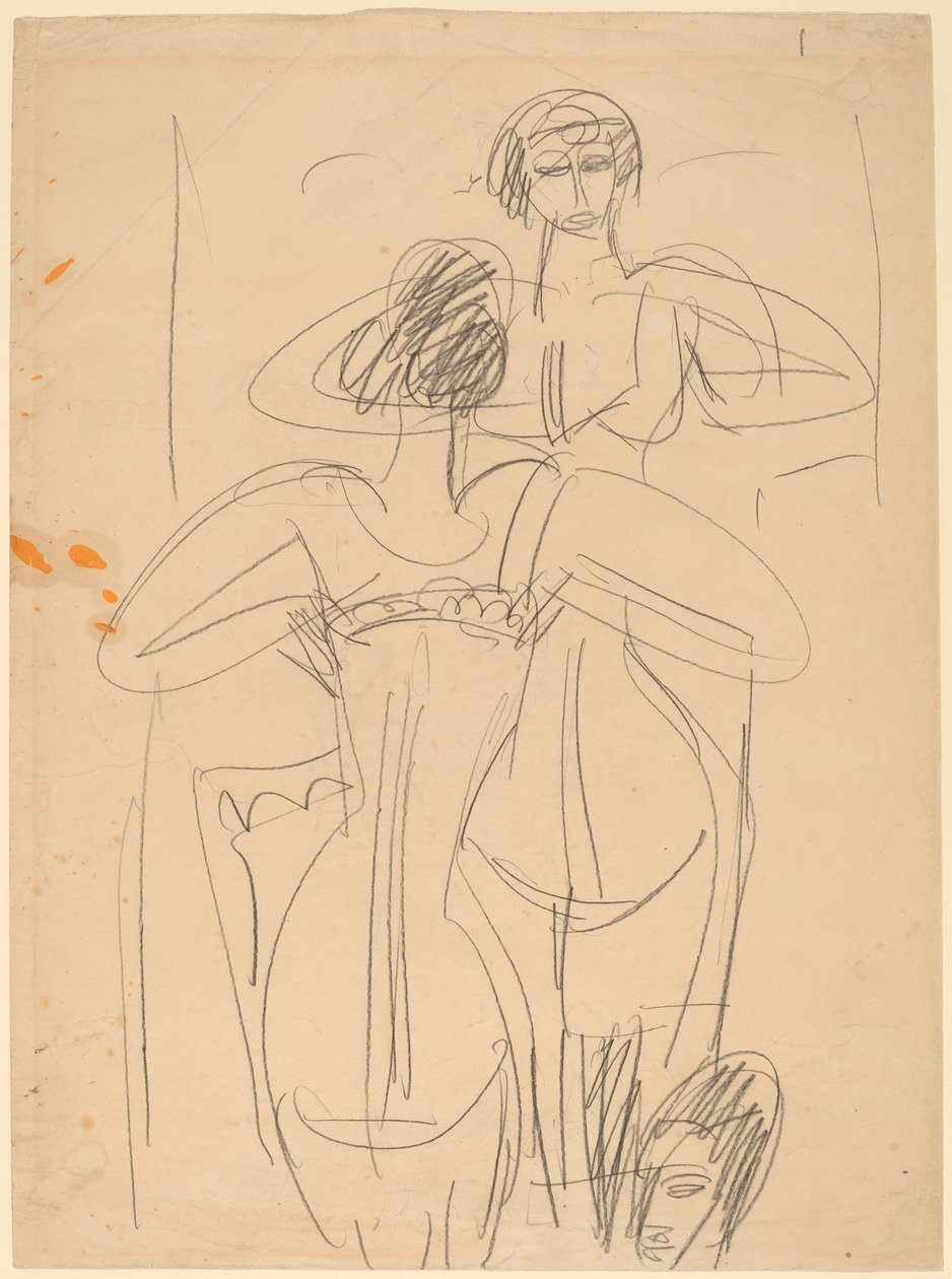 Dziewczyna przed lustrem autorstwa Ernst Ludwig Kirchner