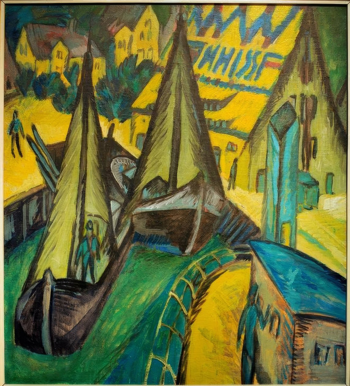Port w Burgstaaken autorstwa Ernst Ludwig Kirchner