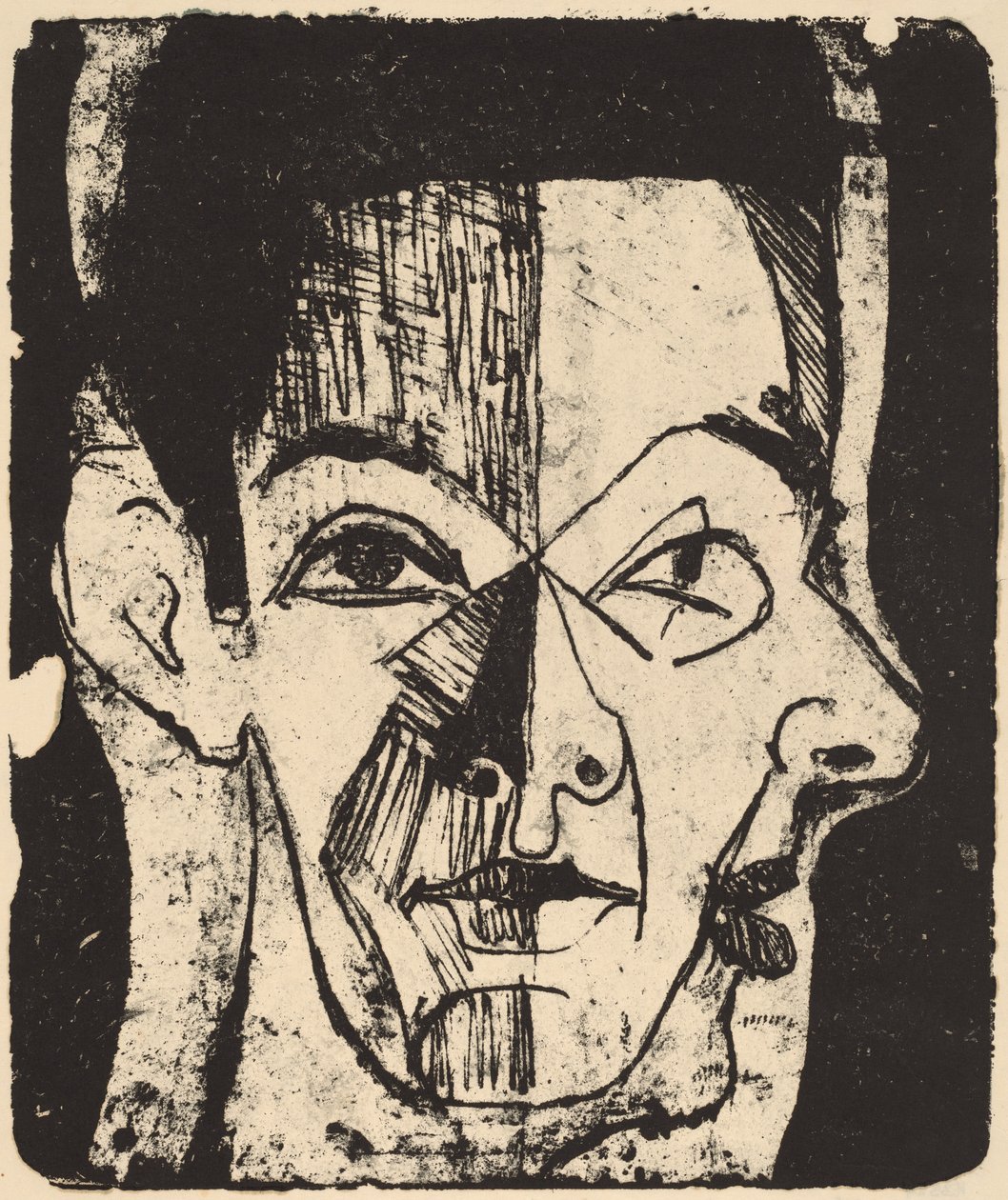 Studium głowy autorstwa Ernst Ludwig Kirchner