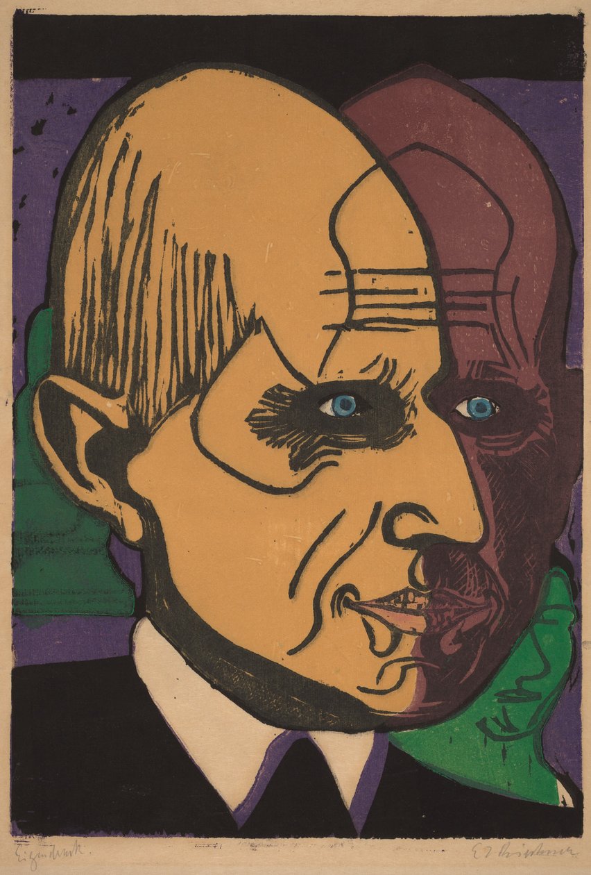 Studium głowy dr. Bauera autorstwa Ernst Ludwig Kirchner