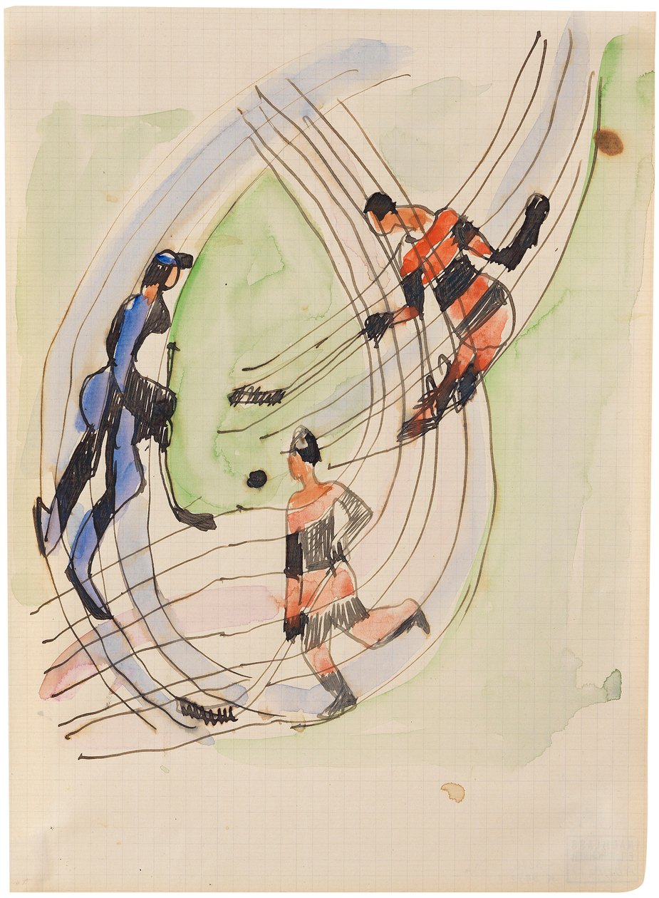 Hokeiści, ok. 1934. autorstwa Ernst Ludwig Kirchner