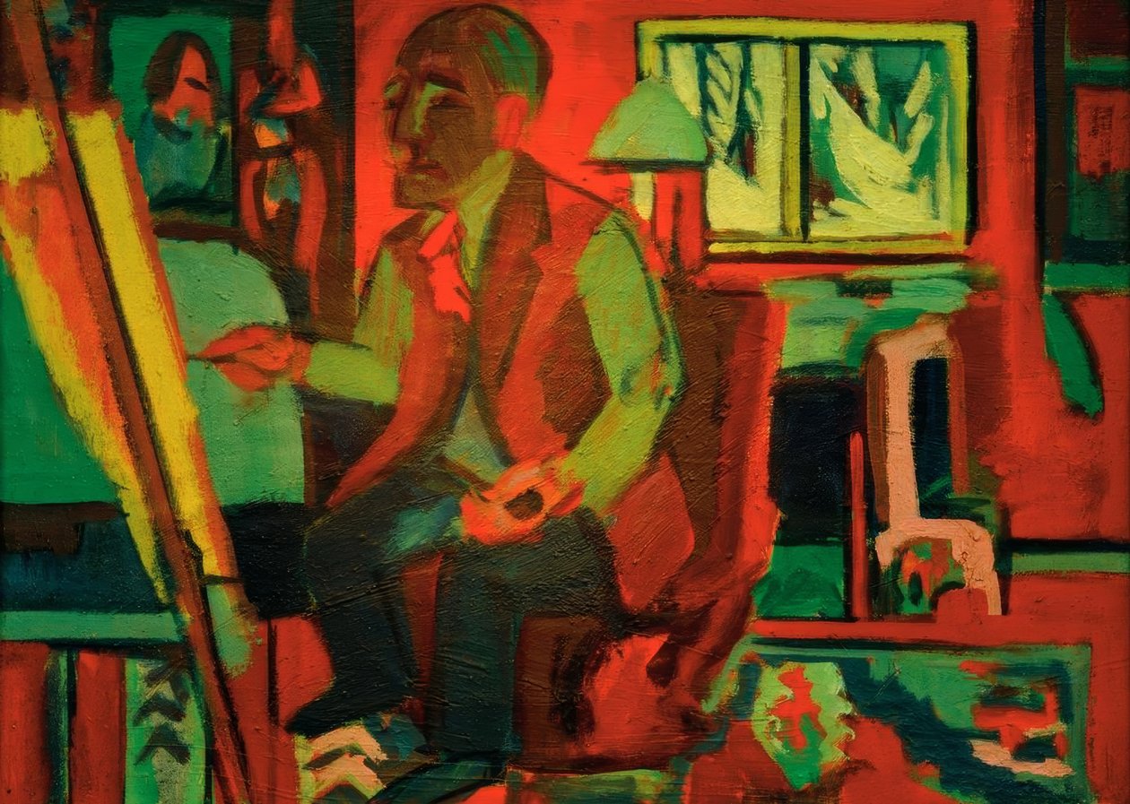 Holender w studio - Jan Wiegers autorstwa Ernst Ludwig Kirchner