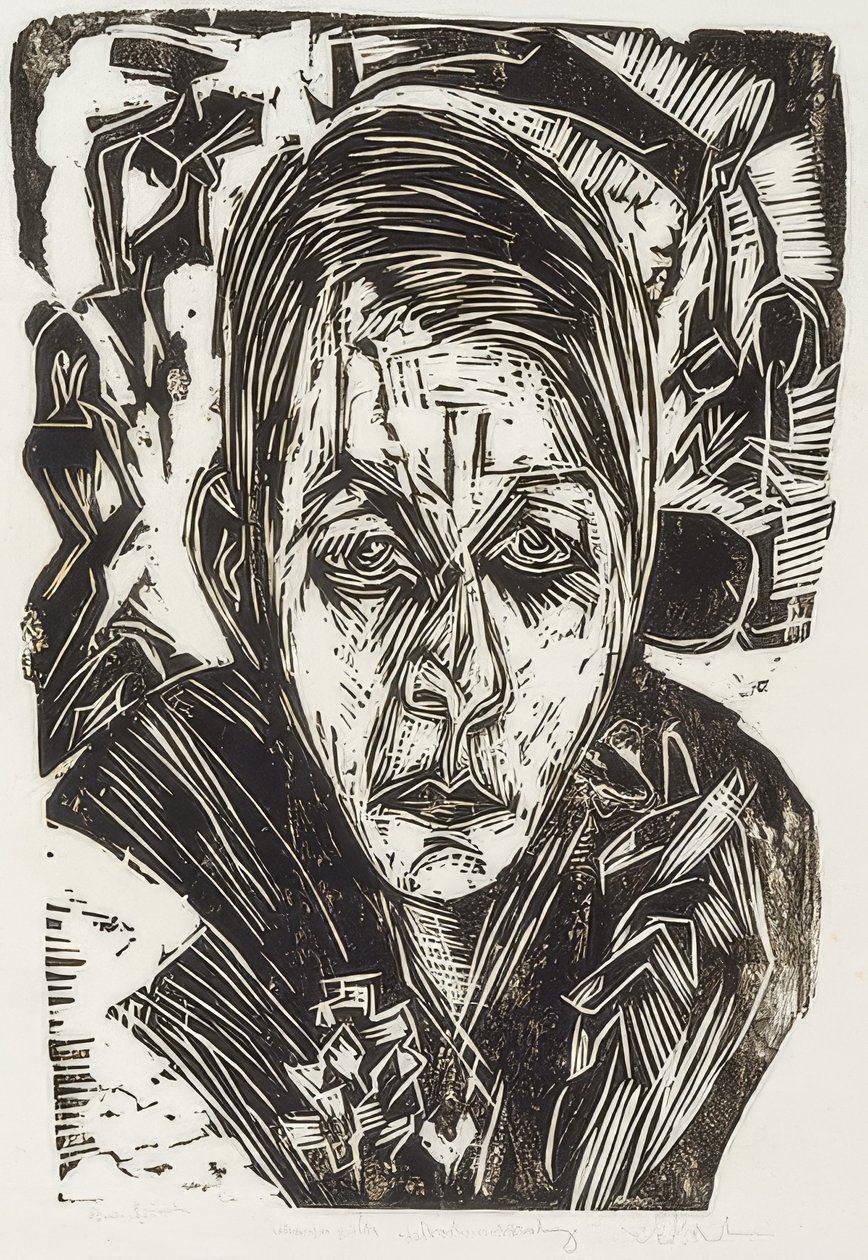Młoda dziewczyna z papierosem autorstwa Ernst Ludwig Kirchner