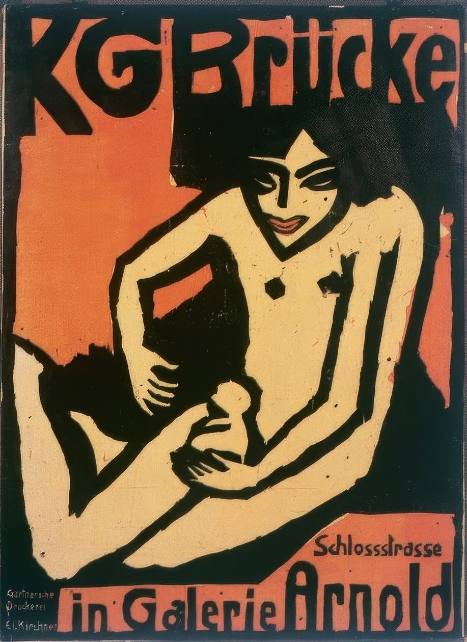 KG Brücke / w Galerie Arnold autorstwa Ernst Ludwig Kirchner