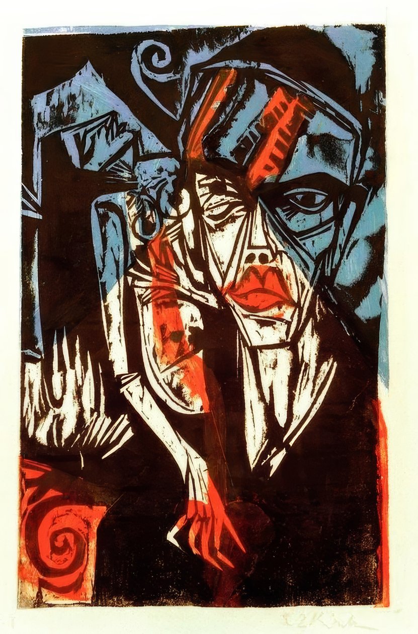 Walki (męki miłości) autorstwa Ernst Ludwig Kirchner