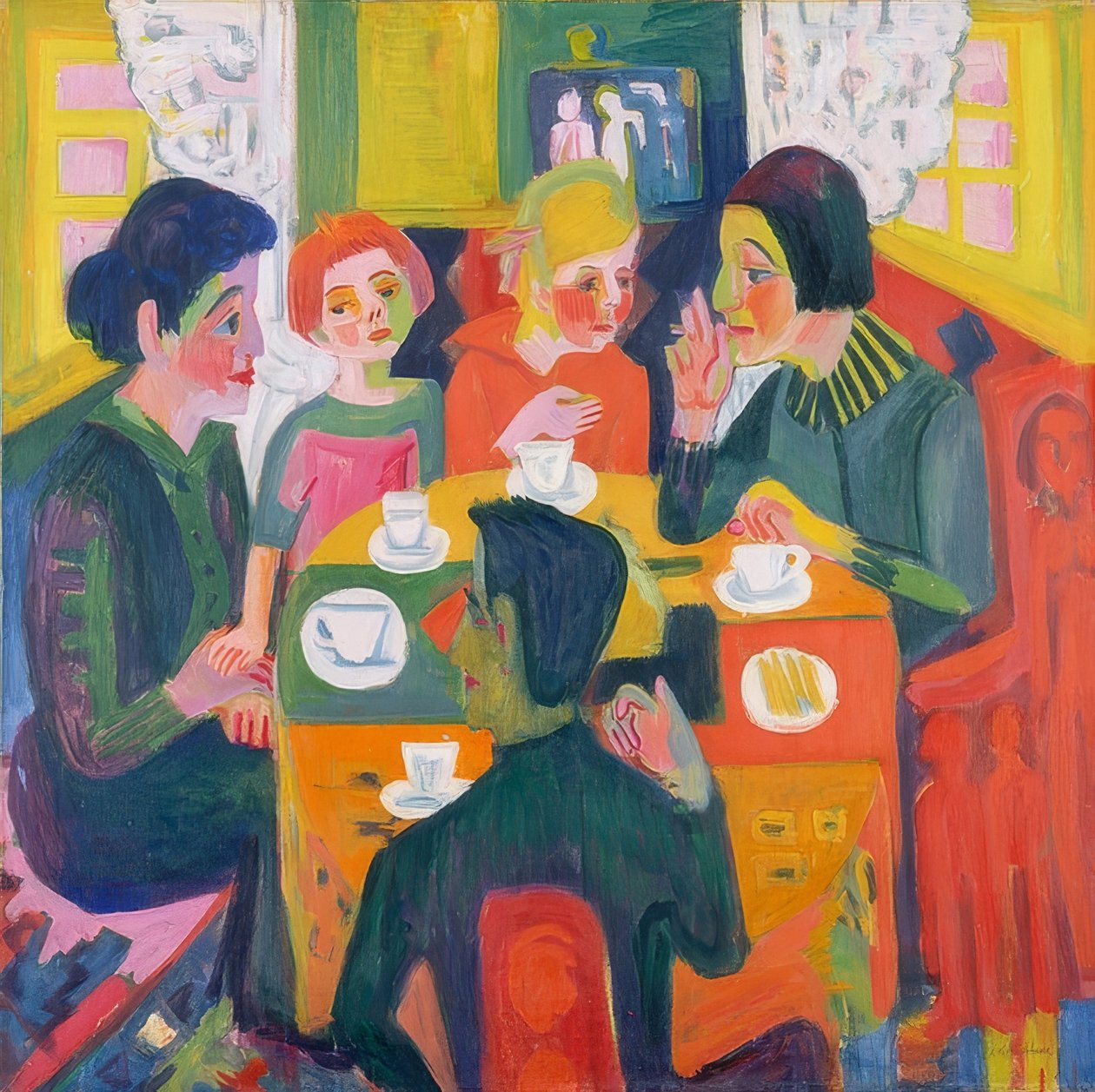 Stolik kawowy. 1923/24 autorstwa Ernst Ludwig Kirchner