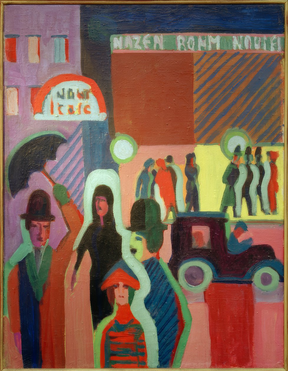 Dom towarowy w deszczu autorstwa Ernst Ludwig Kirchner