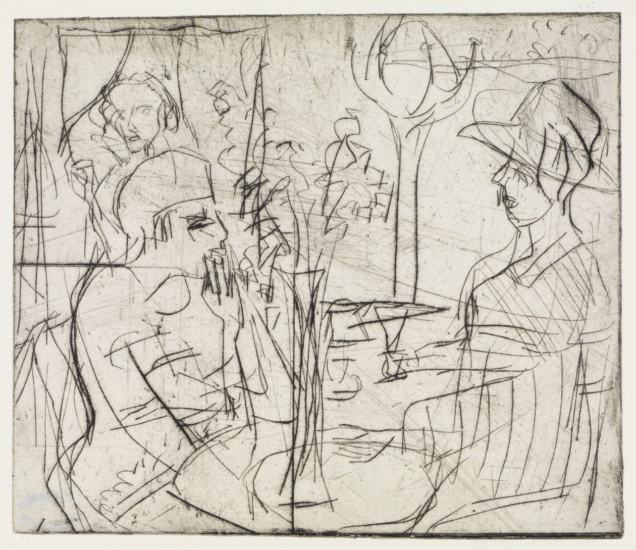 Kopalnie żwiru / W kawiarni autorstwa Ernst Ludwig Kirchner